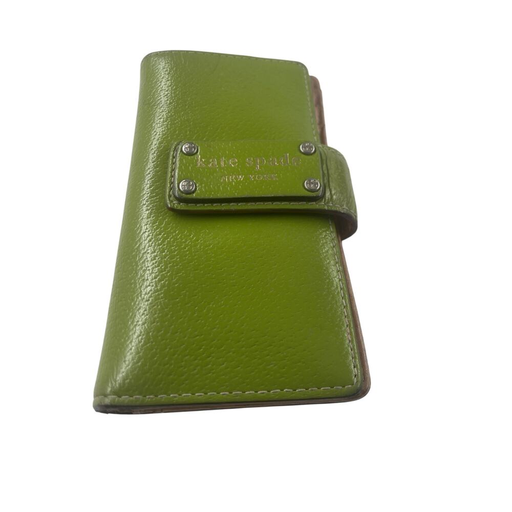 Kate Spade Wellesley Stacy Bifold Wallet – Lime Green Pebbled Leather